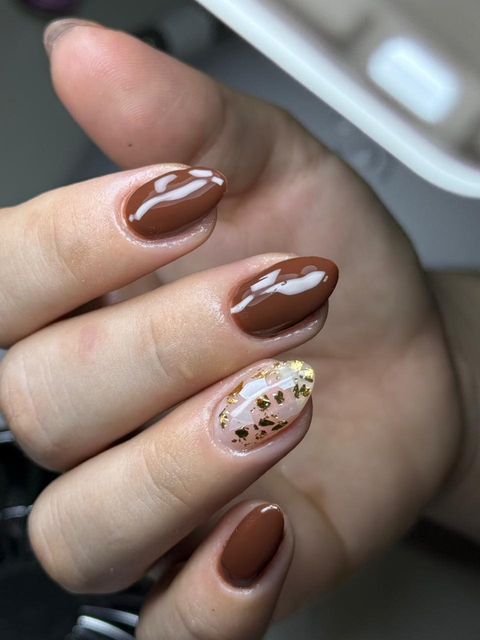 Banho de gel marrom